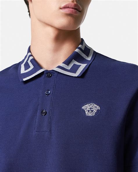 polo versace v800453|versace greca collar shirts.